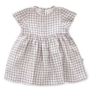 Oeuf girls dress - checked linen